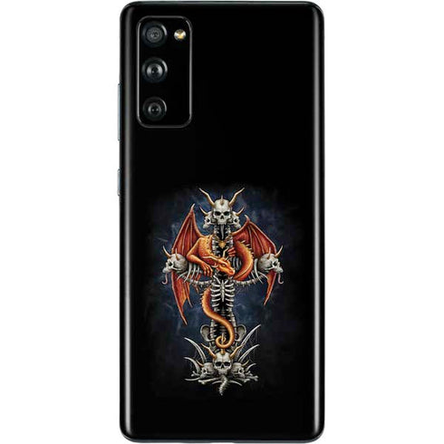 Gothic Dragon & Skull Cross by Sarah Richter Galaxy S20 Fan Edition Skin